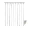 thumbnail image 2 of Plain White Polyester Shower Curtain – Waterproof & Mildew-Resistant, 180x220cm 2 of 5