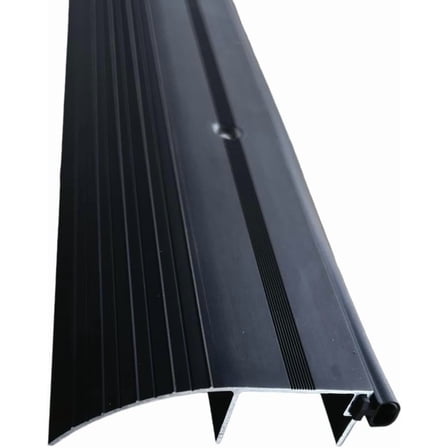CBW KC Hardware 3-5/16 in. X 1 in. High Profile Aluminum and Vinyl Outswing Door Threshold Strip for Exterior Doors and Doorways - 36 Inch, Black, KCS-012224