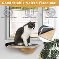 thumbnail image 3 of Pet gift!Cat Window Perch,Cat Hammock with 3 Strong Suction Cups, Wall Mounted Cat Bed and Washable Mat for Indoor Cats , Wood Color, 3 of 6