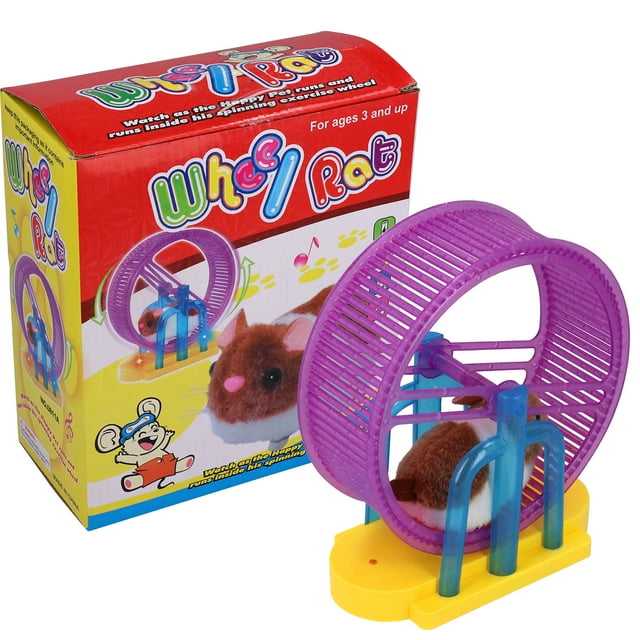 Hamster Running Cage Ball LED Light Music Wheel Roller Toy Electric Baby Learning Toys