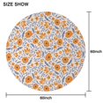 thumbnail image 6 of Pioneer Flower Floral Print Pattern Round Tablecloth 60"x60",Wrinkle Wipeable Table Cloth for Kitchen Dining Room Picnic Patio Party, 6 of 6