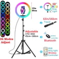 thumbnail image 1 of Anillo de luz para Selfie de 12 pulgadas y 30cm, trípode RGB, soporte para teléfono, anillo de luz para fotografía, luz de relleno circular, lámpara Led de Color, maquillaje Trepied Tan Jianjun unisex, 1 of 2