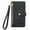 Black, variant on Wallet Case for Samsung Galaxy A23 5G Women Men, Durable PU Leather Magnetic Flip Lanyard Strap Wristlet Zipper Card Holder Kickstand Wallet Phone Case Cover Full Body Protection, Black
