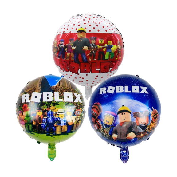Roblox Party Round Foil Balloon Set Kids Birthday Celebration Decoration