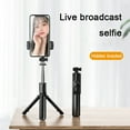 thumbnail image 3 of Graflsoa 360° Rotatable Aluminum Alloy Selfie Stick with Tripod Stand and Bluetooth Remote Control, Foldable Design, Black, 18.5cm Length, 112g Weight, Includes Manual, 3 of 6