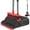 Black&red, variant on Broom and Dustpan Set for Home, Office, Indoor&Outdoor Sweeping, Stand Up Broom and Dustpan (Black&Gray)