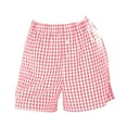 thumbnail image 4 of Pink Women's Shorts, Women'S Shorts Cute Soft Elastic Waist Plaid Print Front Pajama Bottoms Shorts Sleepwear,Women's Shorts S, 4 of 8