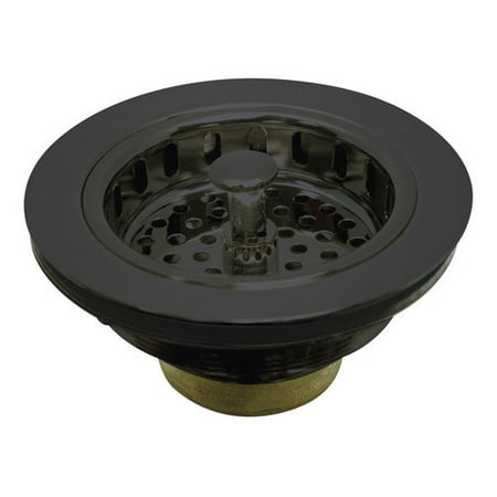 Kingston Brass KBS1000 Water Onyx Cast Brass Heavy Duty Basket Strainer Black Nickel