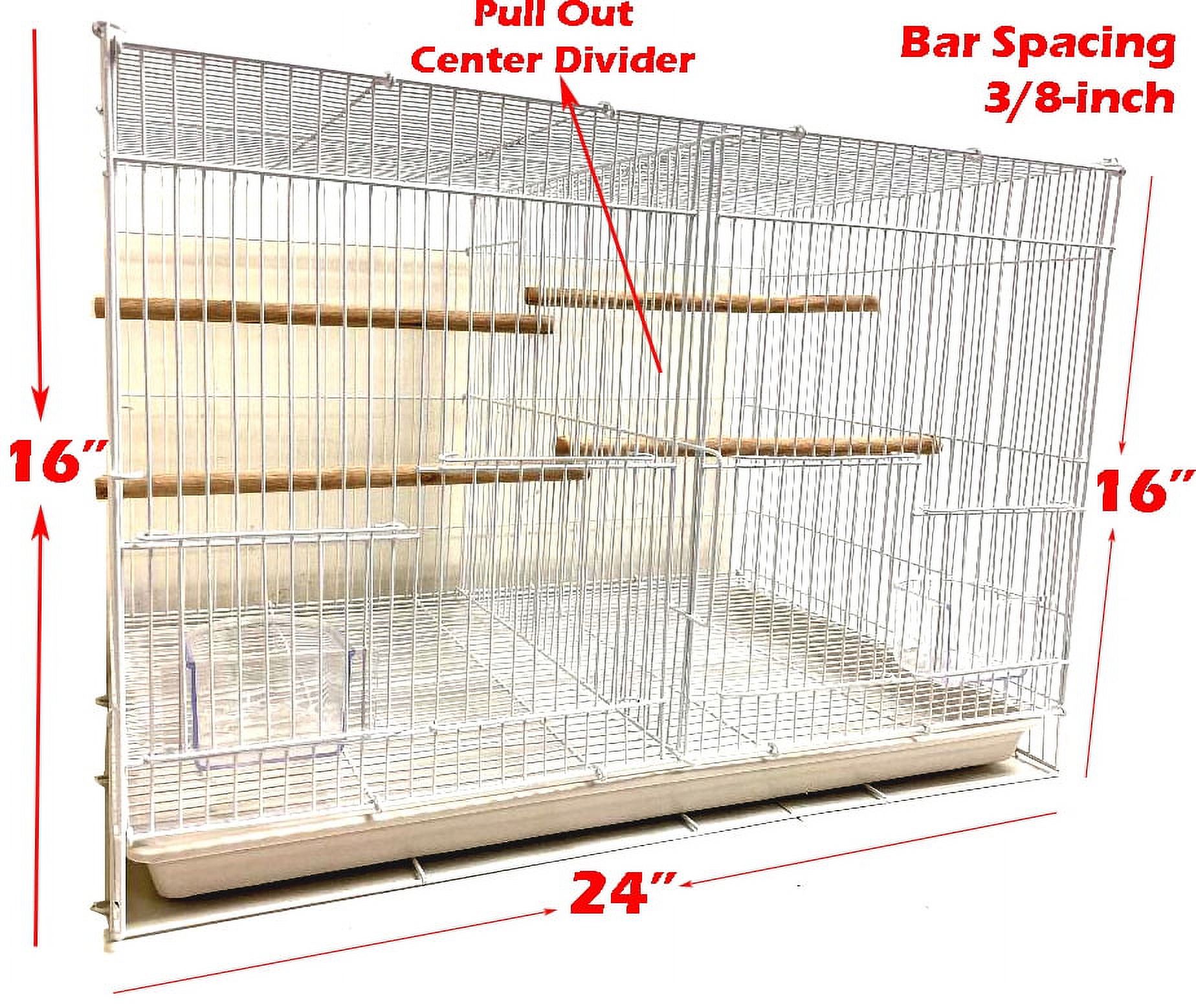 Lot of Six Breeding Breeder Bird Flight Cages With Center Divider For Finches Parakeets Lovebirds Aviaries Canaries Budgies Parakeets