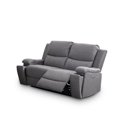 thumbnail image 1 of Hamuq Causeuse Inclinable Électrique en Tissu Gris Doux avec Chargeurs USB, Gris, 1 of 2