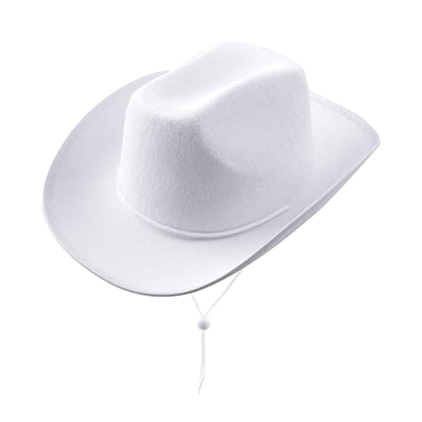Sombreros de vaquera, accesorios de disfraz portátiles, sombrero de vaquero transpirable de moda. blanco