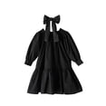 thumbnail image 1 of WEAIXIMIUNG Chaussures de Robe pour Filles Bébés Filles Longues Sans Manches Unies en Dentelle Printemps Automne Vêtements de Robe 2-3 Ans, 1 of 3