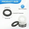 thumbnail image 2 of Uxcell Rondelles Plates en Nylon, Ronde Ronde Ronde Joint en Plastique pour Robinet Ménager Tuyau d'Eau Noir 100 M3 x 3mm ID x 10mm OD, 2 of 7