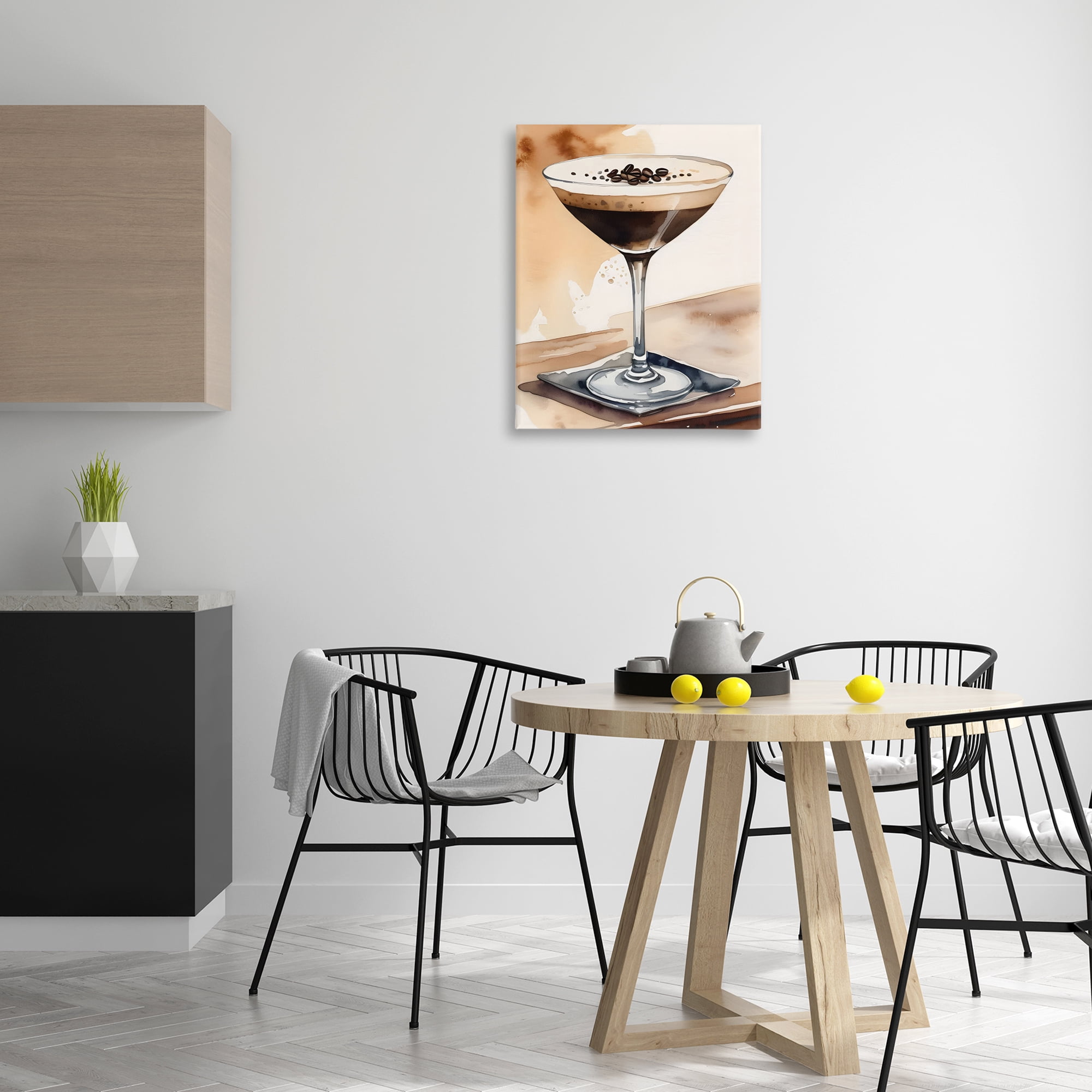 Stupell Industries Espresso Martini Watercolor Food & Beverage Painting Wrapped Canvas Art Print Wall Art, 24 x 30