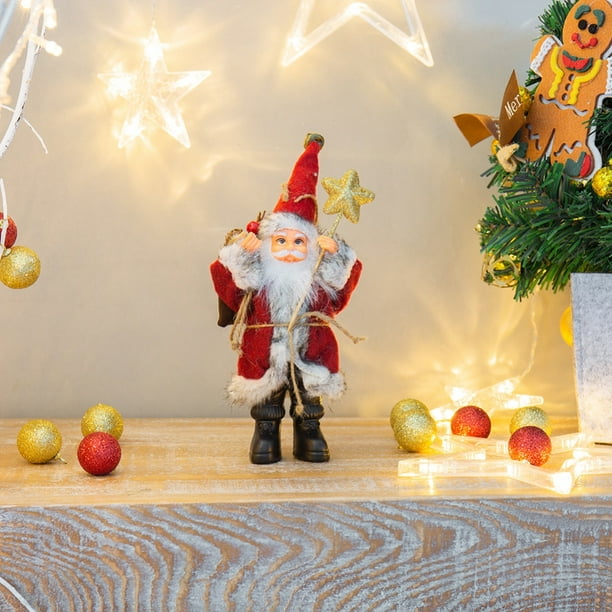 Árboles De Navidad Lindo Muñeco De Papá Noel De Navidad Decoración De Juguetes Para El Hogar Para Estanterías Ventanas Coches seitruly HA043951-06