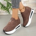 thumbnail image 5 of Womens Platform Loafers Sneakers High Heels Casual Shoes (Brown 40), 5 of 9