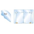 thumbnail image 3 of CRL PH10DPS Polished Stainless Bottom Door Patch With 1NT302 Insert, 3 of 3