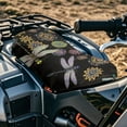 thumbnail image 2 of Uorisanigo ATV Seat Cover, Waterproof Ethnic Flower Dragonfly Four Wheeler Cushion Pad with Elastic Band, Windproof All Weather Outdoor Seat Cover for Polaris Sportsman Rancher, 2 of 7
