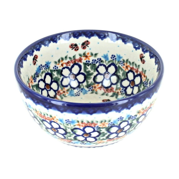 Blue Rose Polish Pottery Scarlett Dessert Bowl