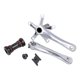 thumbnail image 2 of Juego de brazos de de bicicleta, juego de de bicicleta de montaña de 170 mm 130 BCD con soporte inferior Plata kusrkot Brazo de manivela de bicicleta plegable, 2 of 8