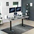 thumbnail image 2 of VIVO Laptop and Dual Monitor Desk Stand w/ Glass Base, Fits 32" Computer Screen, 2 of 8