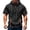 Black, variant on Men Full Zip Hoodie Cargo Style Short Sleeve With Arm Zipper Pockets Baggy Sweatshirt for Shopping & Travel