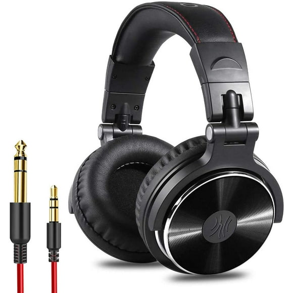 Adapter-Free Closed Back Over Ear DJ Stereo Monitor Headphones, Professional Studio Monitor & Mixing, Telescopic Arms with Scale, Newest 50mm Neodymium Drivers