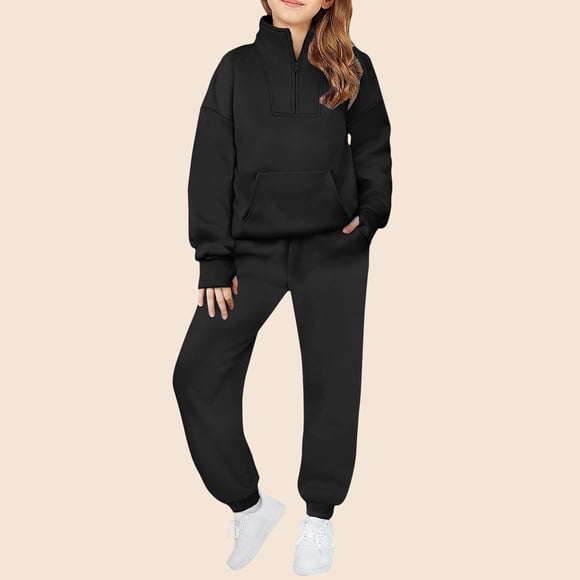 Cowsor Little Girls Outfits 2 Piece Toddler Long Sleeve Sweatshirt Leggings Pants Clothing Set
