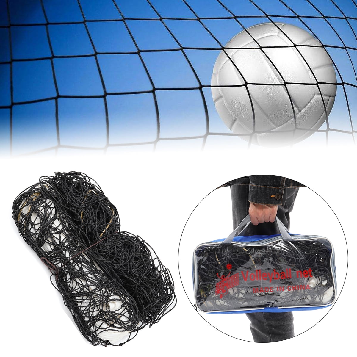 9.5×1m Standard Volleyball Net Polyethylene Sport Training Goods