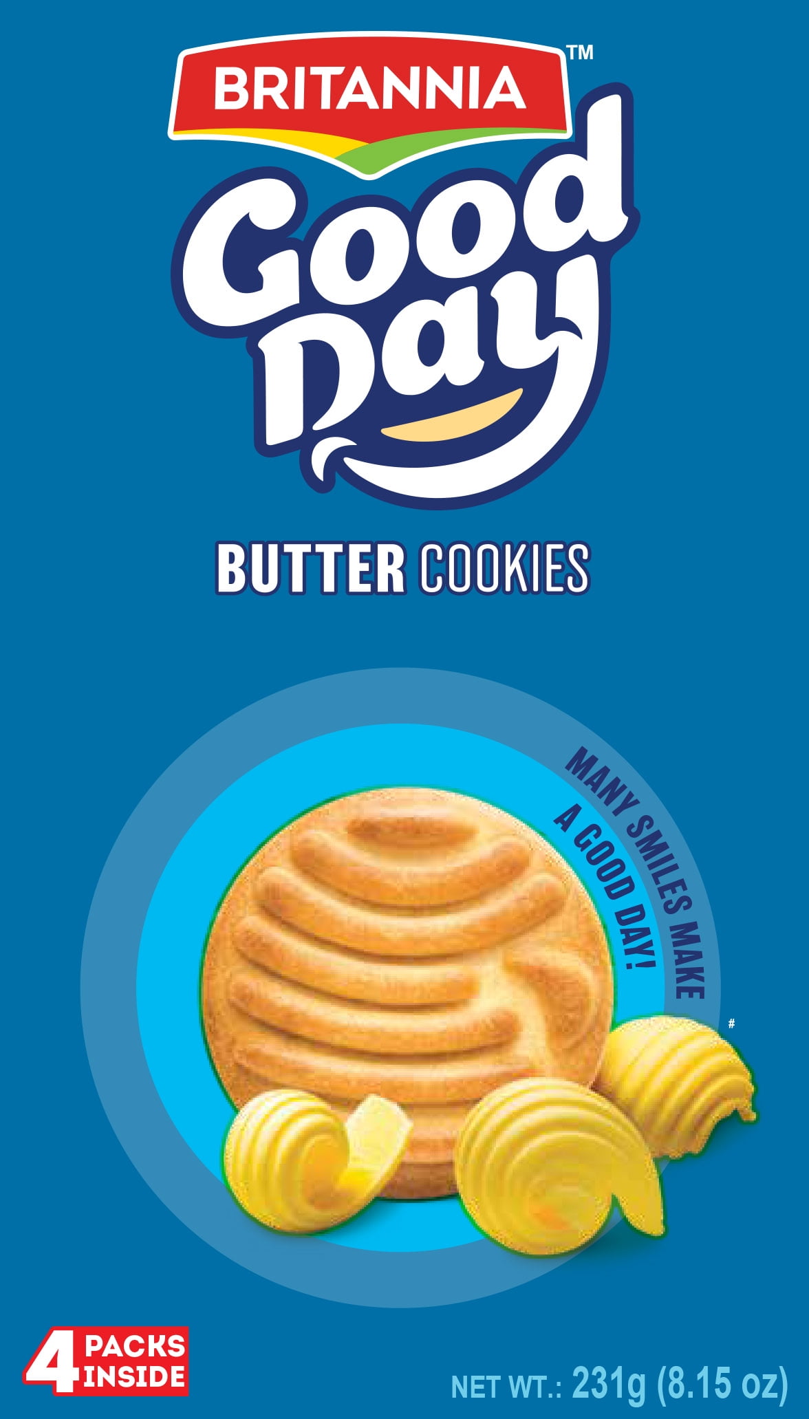 (3 pack) Britannia Good Day Butter Cookies, 8.15 oz