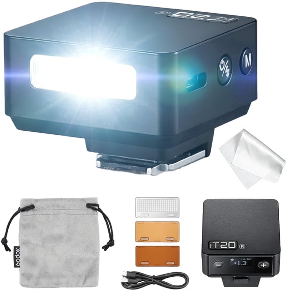 Godox iT20R TTL Mini Flash for Ricoh GR III / GR IIIx / GR IIIx HDF Cameras, USB-C Rechargeable, 700 Full-Power Flashes, 1.5s Recycle, Magnetic Filters