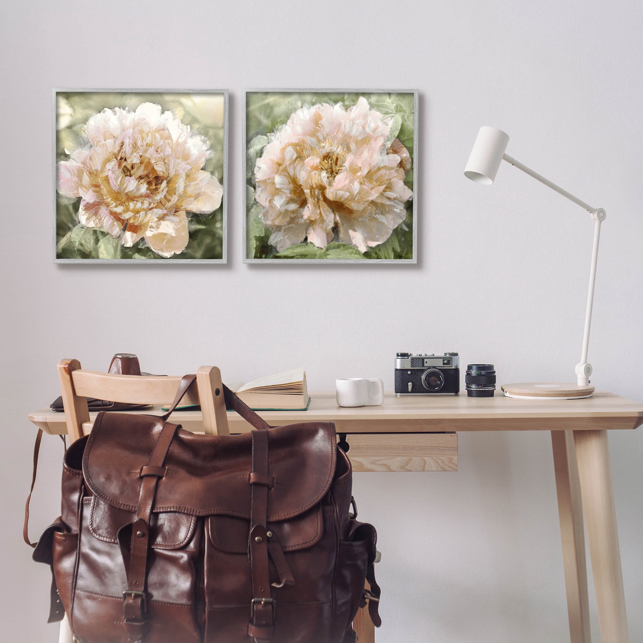 Carnation Plant Blooming Garden Botanical & Floral Graphic Art Gray Framed Art Print Wall Art, Set of 2