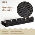 thumbnail image 5 of Sunlit Scalloped Nursery Bookshelf, Set of 2, Picture Ledge Shelf for Wall Decor, Woven Natural Fibre Floating Shelves for Books, Toys, Photo Frames, Nursery, Boho Modern Farmhouse Book Shelf, Black, 5 of 8