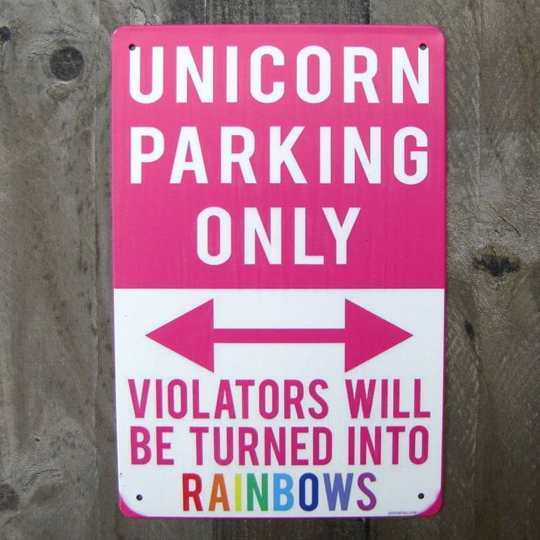 Funny Metal Unicorn Parking Only Wall Sign Rainbow Girls Bedroom Decor Gag Gift Funny Metal Unicorn Parking Only Wall Sign Rainbow Girls Bedroom Decor Gag Gift