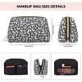 thumbnail image 2 of Math number 3 Print Makeup Bag, Large Capacity Travel Cosmetic Bag for Women Girls- Travel Toiletry Bag Leather Portable Waterproof Makeup Case Organizer with Handle, 2 of 4