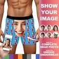 thumbnail image 2 of KHONTS Men's Personalized Boxers Husband Boyfriend Funny Boxers Valentine's Day Birthday for Him Sky Blue L, 2 of 8