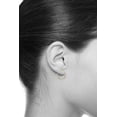 thumbnail image 2 of Wellingsale Ladies 14k Tri 3 Color Gold Polished Diamond Cut Satin 1.5mm Hoop Earrings (25mm Diameter), 2 of 7