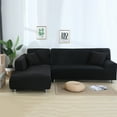 thumbnail image 2 of L Shaped Sectional Couch Covers, Elastic Sofa Slipcovers for Sectional Sofa with 2pcs Pillowcases, High Stretch Furniture Protector Covers, 2 of 8