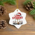 thumbnail image 2 of Law Student Ornament, Christmas Ornament 2025, Personalized Gift for Law Student Class Ceramic Snowflake Ornament Keepsake for Him or Her 211or33, 2 of 5