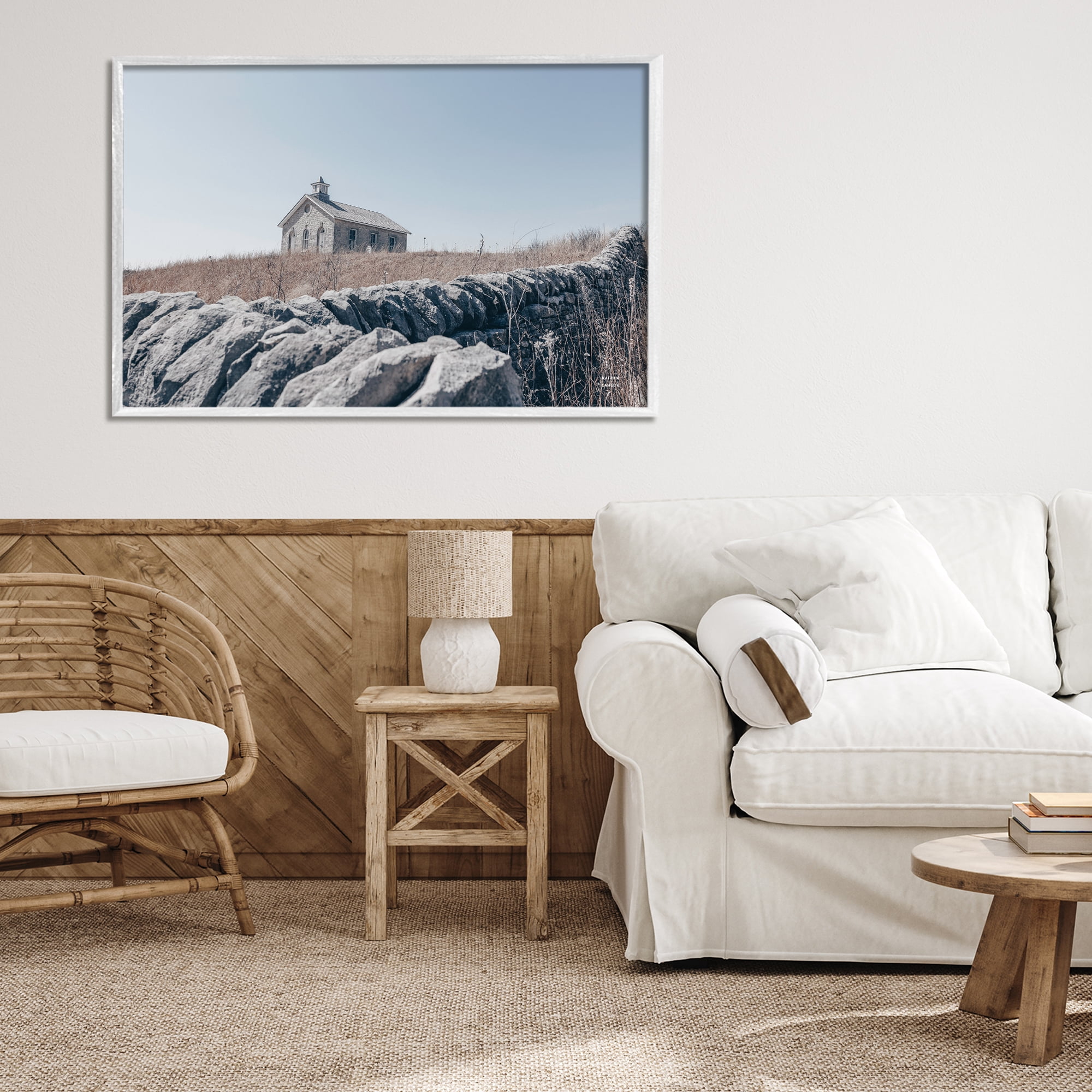 Stupell Industries One Room Schoolhouse White Framed Giclee Art, design by Nathan Larson