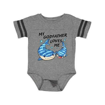 

Inktastic My Godfather Loves Me- Whale Shark Gift Baby Boy or Baby Girl Bodysuit