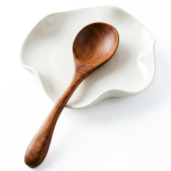 1 Pack Ceramic Spoon Rest for Kitchen Counter, Floral Abruty Spoon Holder for Stove Top,White Stove Utensil Holder Ceramic without Tipping Over,Ideal for Spatulas, Ladles, and Tongs