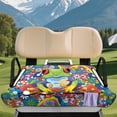 thumbnail image 3 of XYZCANDO Colorful Frog Floral Golf Cart Seat Cover | 4 Pockets Non-Slip Washable Terry Cloth | Universal 2-Seat Golf Cart Accessory, 3 of 8