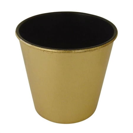 Cheungs PP-105GD 5.25 in. Round Tapered Recycled Plastic Planter  Gold