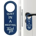 thumbnail image 2 of Double Sided Do Not Disturb/Welcome Knock/Out of Office/Quiet In a Meeting Sign Board Hotel Doorknob Hanger Hanging Sign, Double Sided Sign with Thank you Mark, 1Pc, Multicolor(Blue,8.8x3.3"), 2 of 9