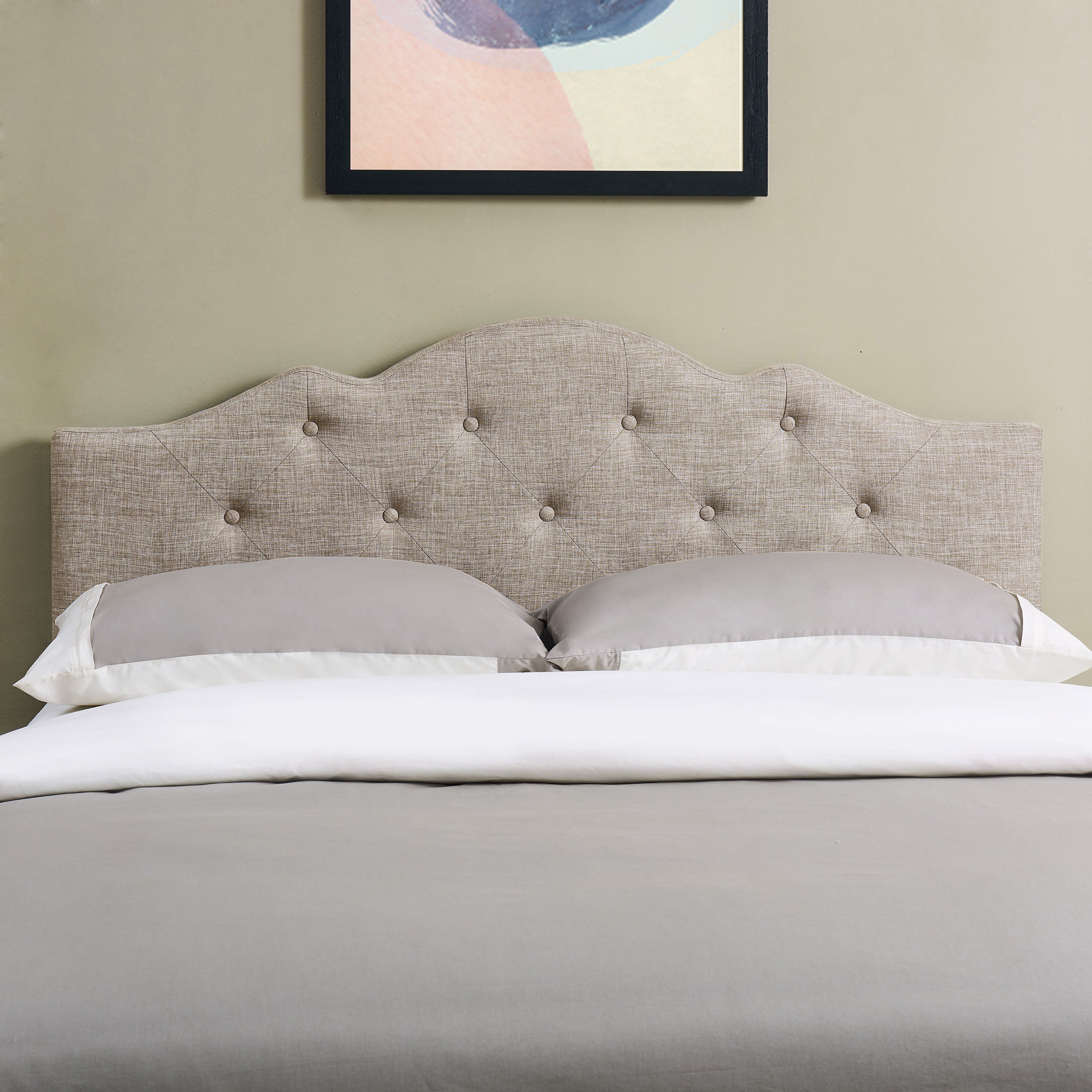 Mainstays Minimal Tufted Rounded Headboard Multiple Sizes And Colors 