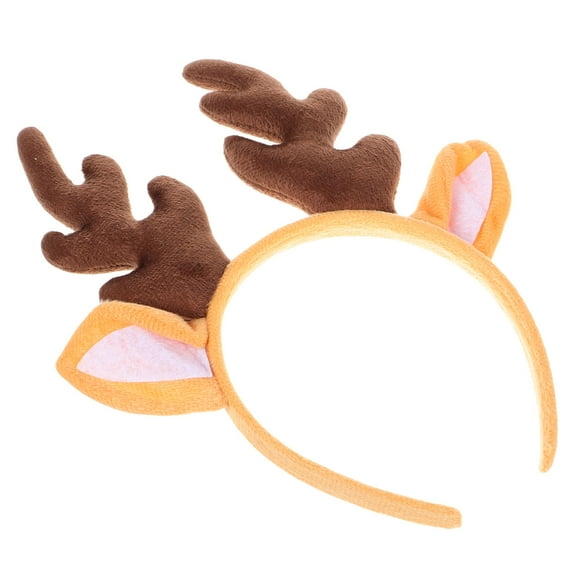 SEWCHICS Antlers Headband Reindeer Hairband Cotton Multi Stage Performances 1Set