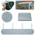 thumbnail image 3 of stanreset Auvent Auvent Équipement de Protection Finition Soignée Design Pliable Imperméable Aménagements Extérieurs Fournitures pour la Maison Gris 4,5 m, 3 of 6