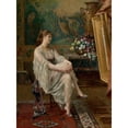 thumbnail image 2 of Gustave Léonard de Jonghe 11x14 Black Ornate Wood Framed Double Matted Museum Art Print Titled: In the Artist's Studio, 2 of 5