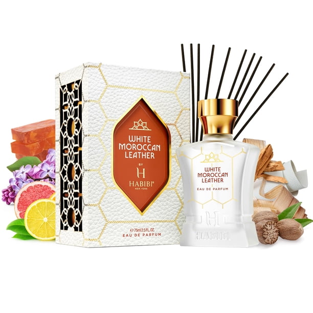Perfume H HABIBI, de piel marroquí, color blanco, árabe